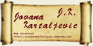 Jovana Kartaljević vizit kartica